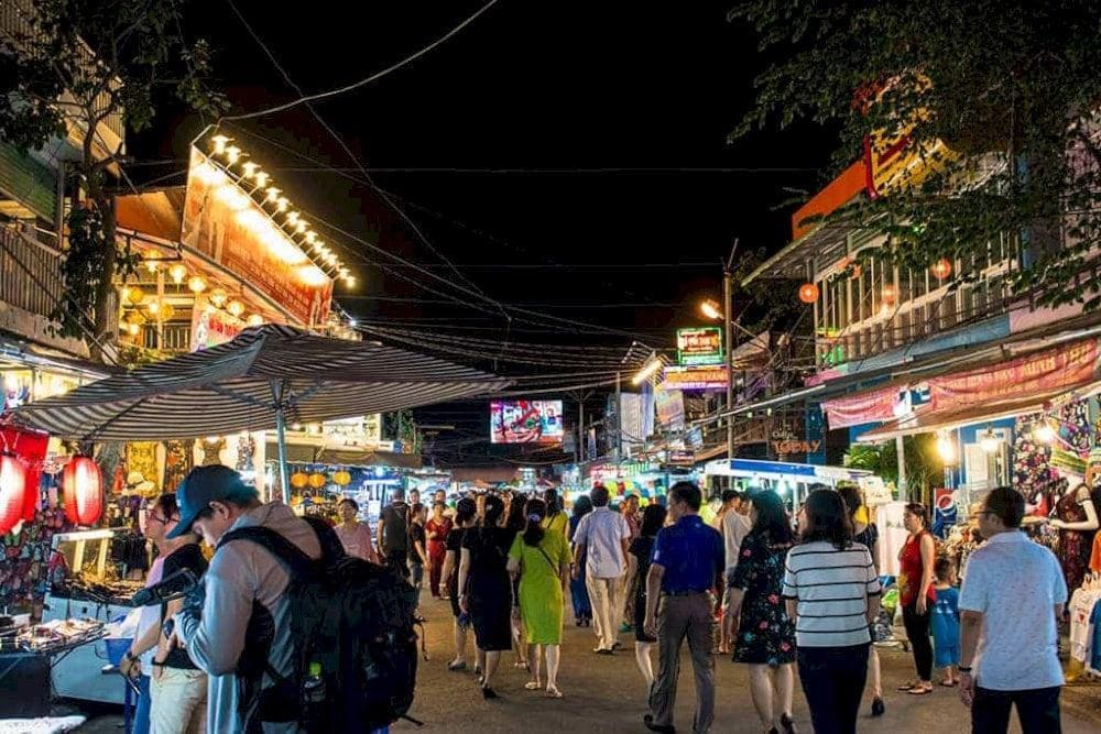 Phu Quoc Island Night Market can get crowded during peak hours